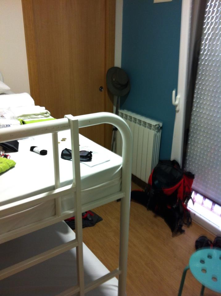 Our private room at the albergue
