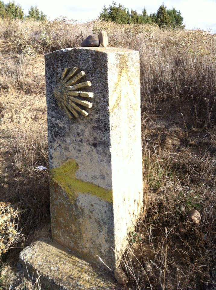 Camino marker near Fromista