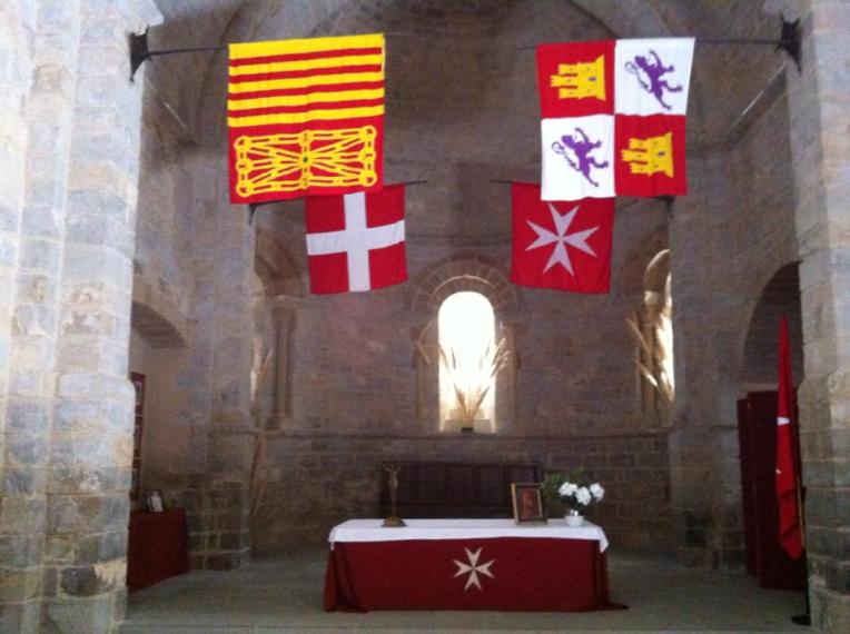 Interior of the Knights of Malta chapel in Cizur Menor