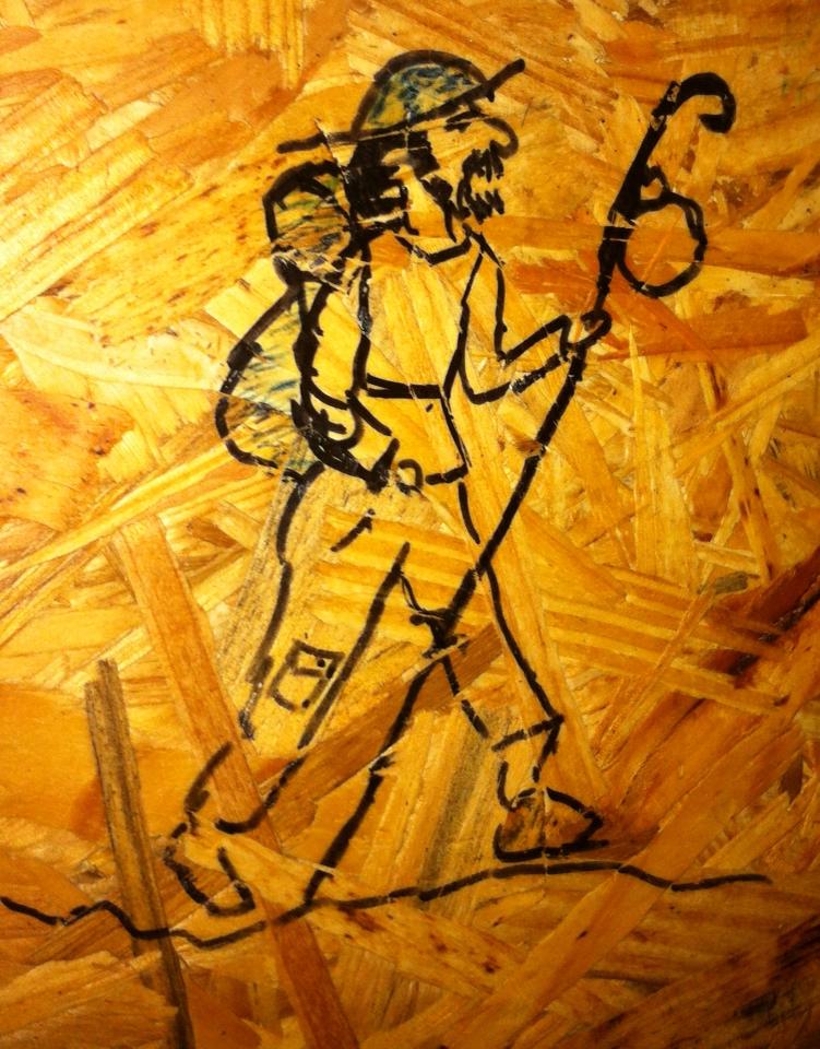 Camino graffiti from our albergue in Azofra we noticed this morning