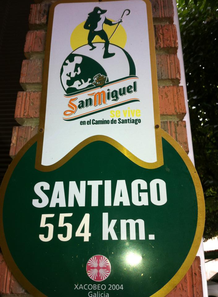 Santiago sign in Castildelgado
