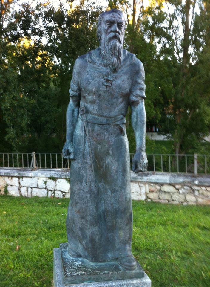 Pilgrim sculpture, El Parral Parque, Burgos
