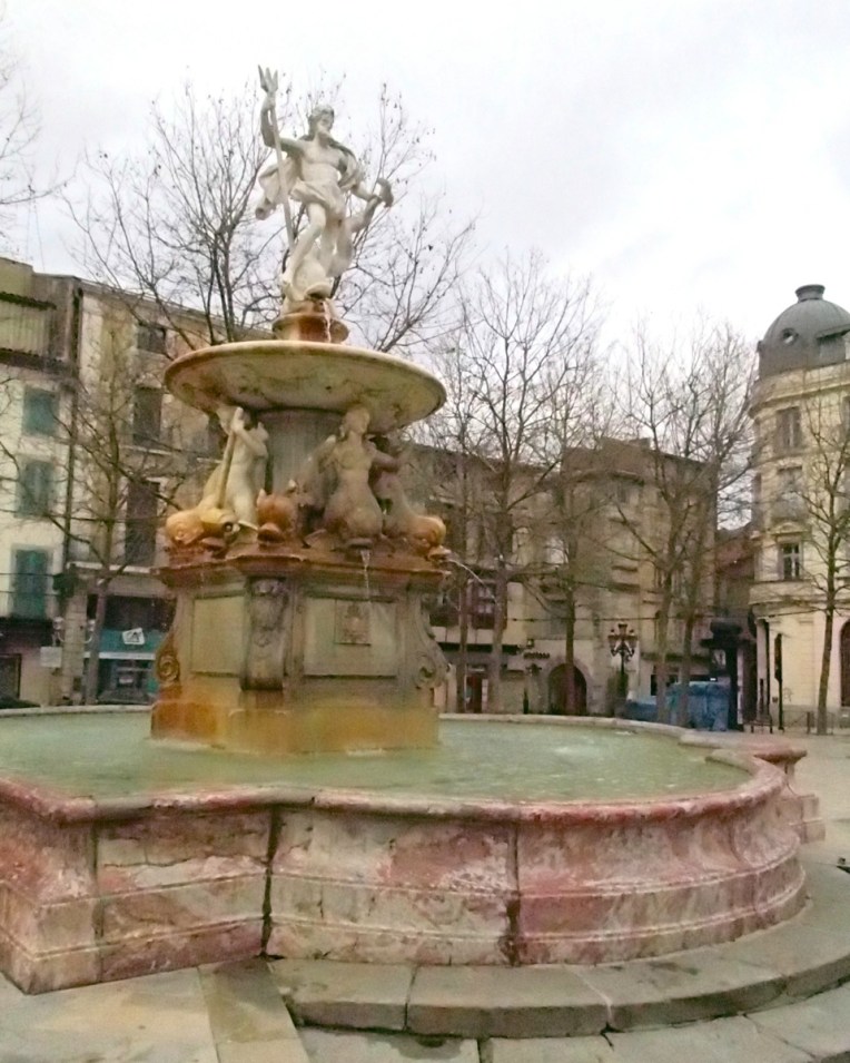 Fountain of Neptune (La Fontaine de Neptune), Place Carnot, Carcassonne