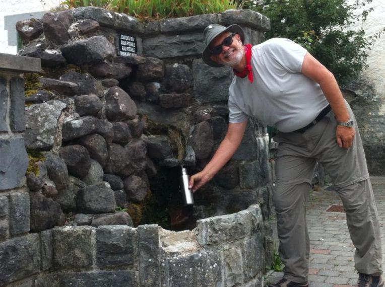 Hillside font just before the village of Espinal