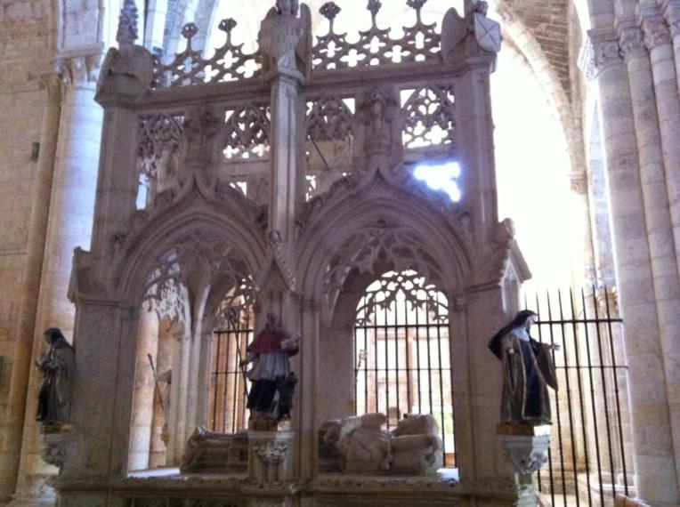 Interior of Augustinian Monatery, 12th century, San Juan de Ortega – designed so that at each equinox the sun with light up the statue of the Virgin Mary