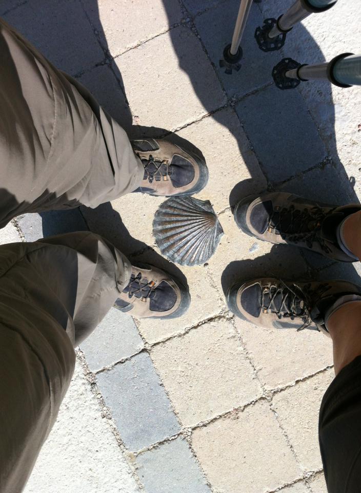 Camino markers in Puenta la Reina