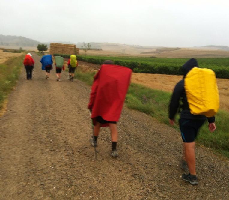 Leaving Azofra in the mist