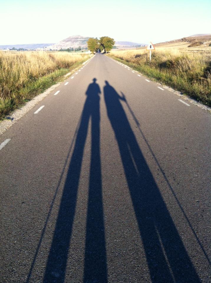 Mid-morning shadows as we approach Castrojeriz
