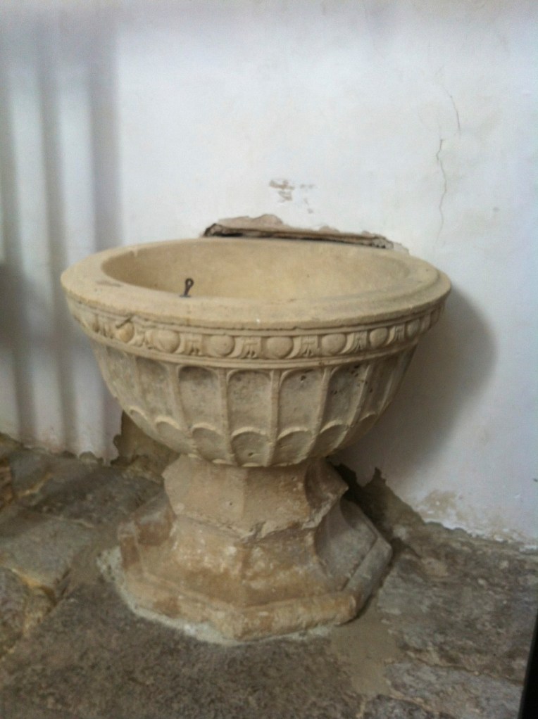 Baptismal font of the Church of the Conception, 14th century, Hontanas