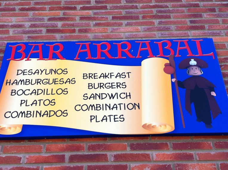 Café/bar where we had dinner, American-style hotdogs!