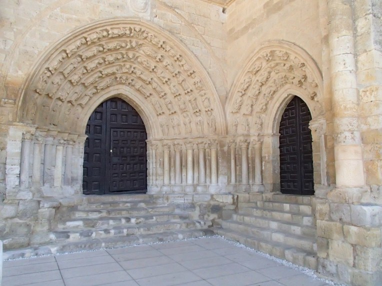Portico of Santa María la Virgen Blanca, 12th century, built by the Knights Templar, Villalsirga