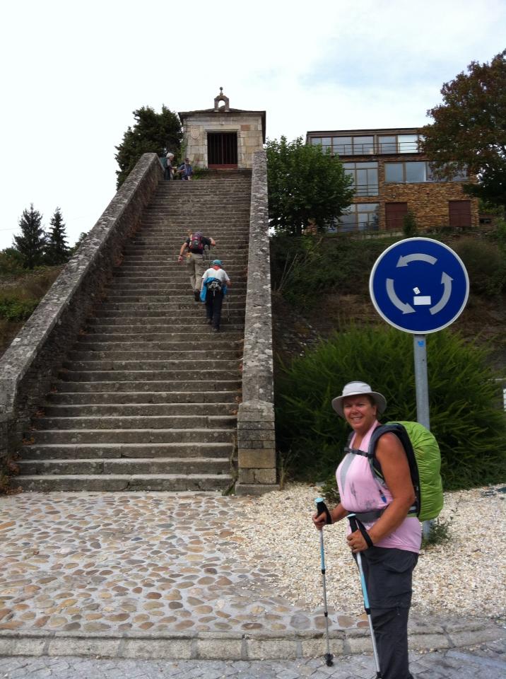 Steps leading up to the city of Portomarin
