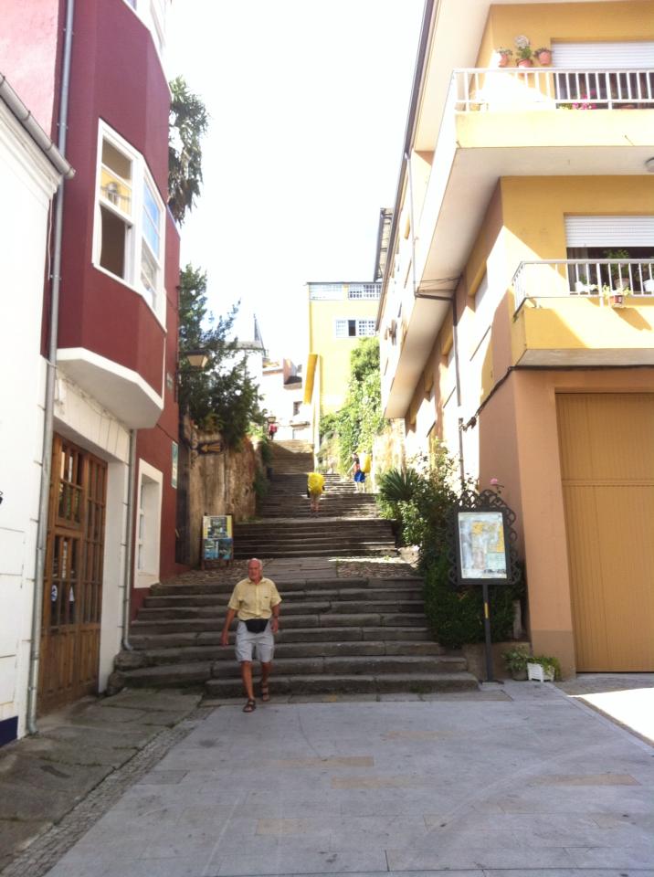 Escalinata Maior, ancient granite steps of Sarria