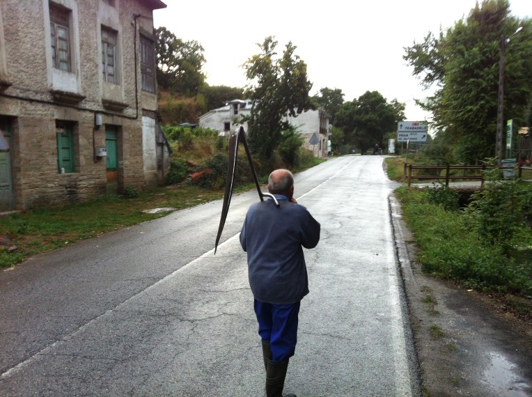 Grim reaper? Nope, local farmer in Ruitelan