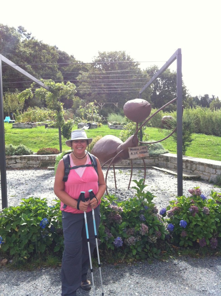 Tracy at the Ant Sculpture near Fonfria