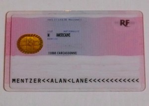 Reverse of Carte de Séjour