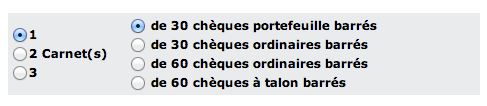 Cheques Options