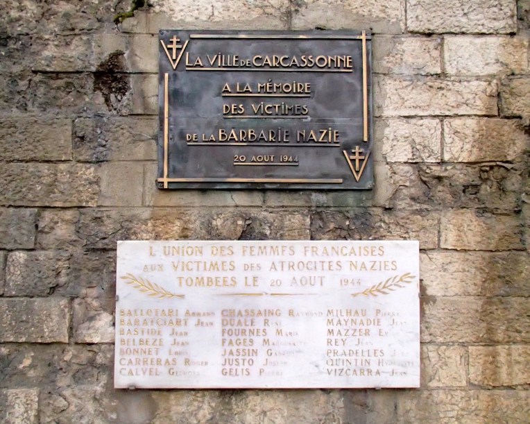 Tributes to victims of Nazi atrocities.