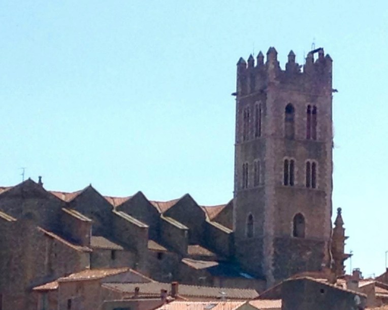 The bell tower housing all 16 bells of St. Etienne.