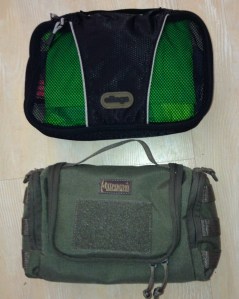 eBags packing cube and Maxpedition Aftermath Compact Toiletries Bag