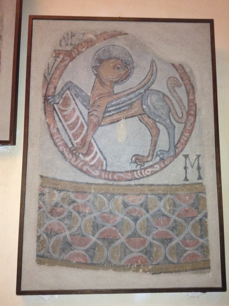 Romanesque fresco found during restoration.